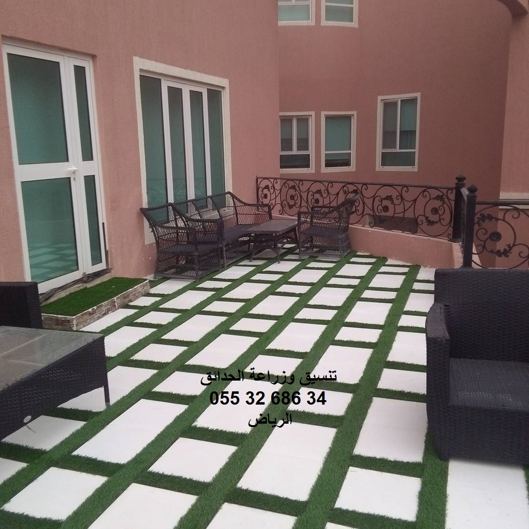 تنسيق حدائق عشب صناعي عشب جداري 0553268634