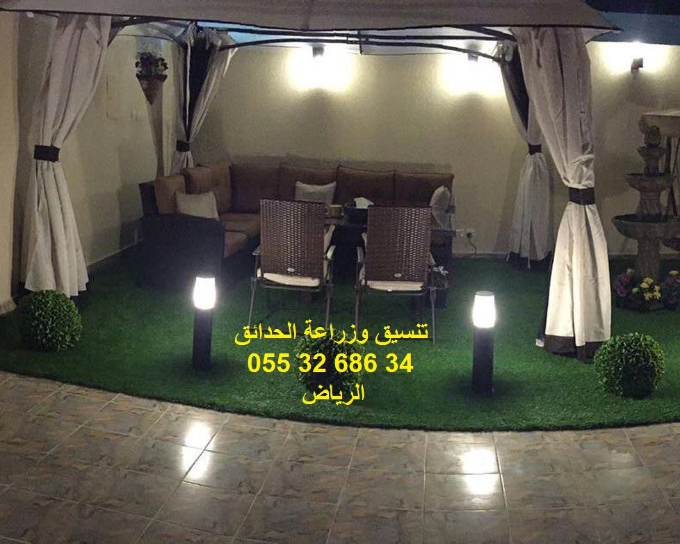 تنسيق حدائق عشب صناعي عشب جداري 0553268634