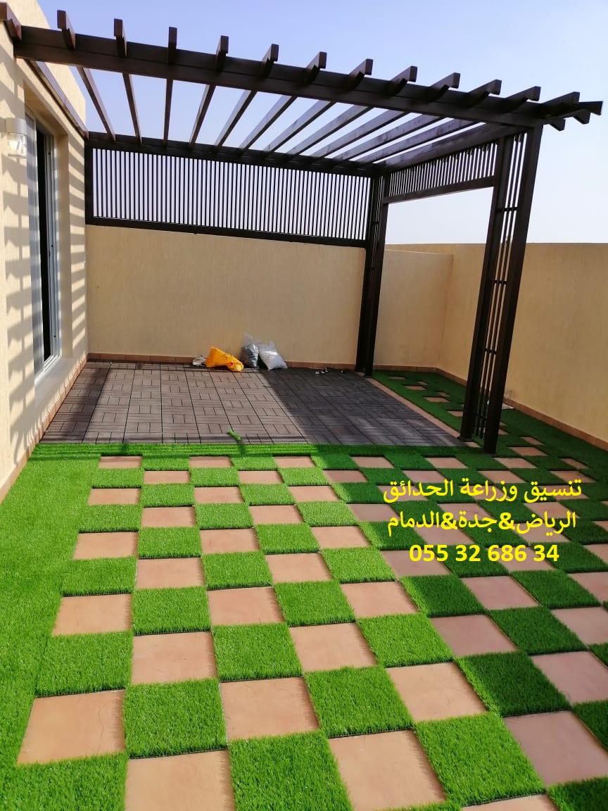 تنسيق حدائق عشب صناعي عشب جداري 0553268634