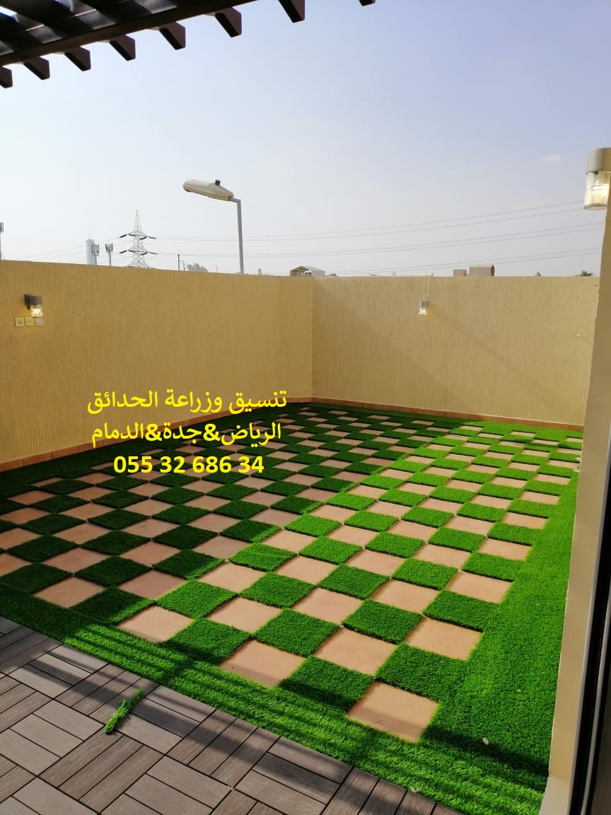تنسيق حدائق عشب صناعي عشب جداري 0553268634