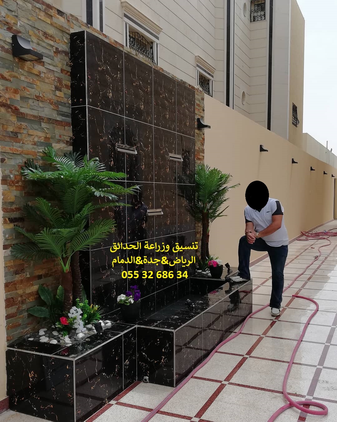 تنسيق حدائق عشب صناعي عشب جداري 0553268634