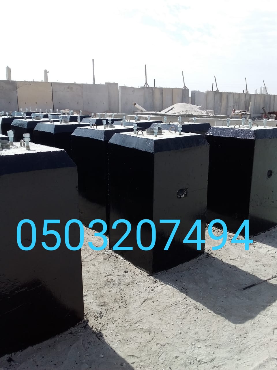 حواجز نيوجرسي في الرياض 0503207494 مصدات اسطوانية بالرياض