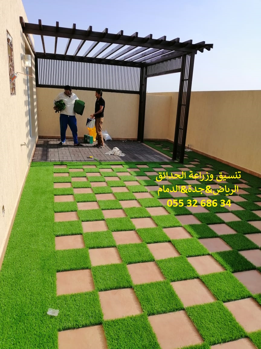 تنسيق حدائق عشب صناعي عشب جداري 0553268634
