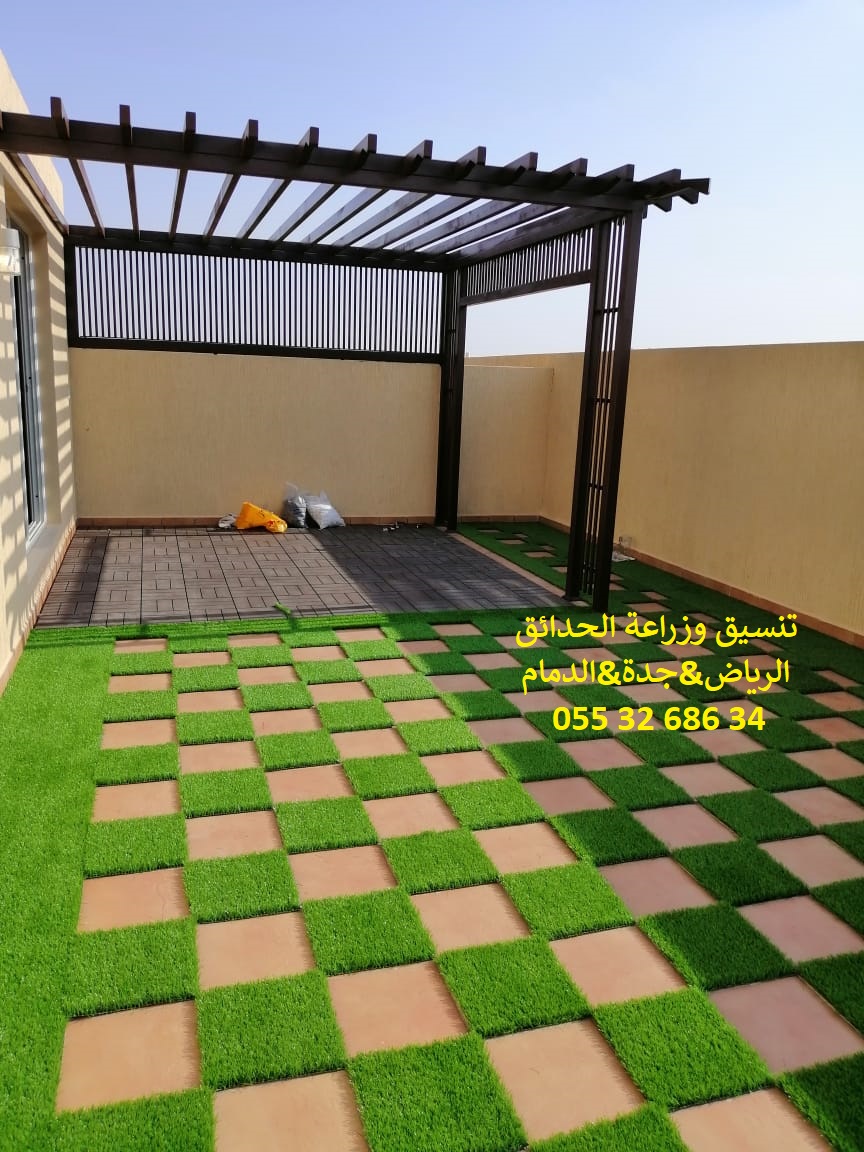 تنسيق حدائق عشب صناعي عشب جداري 0553268634