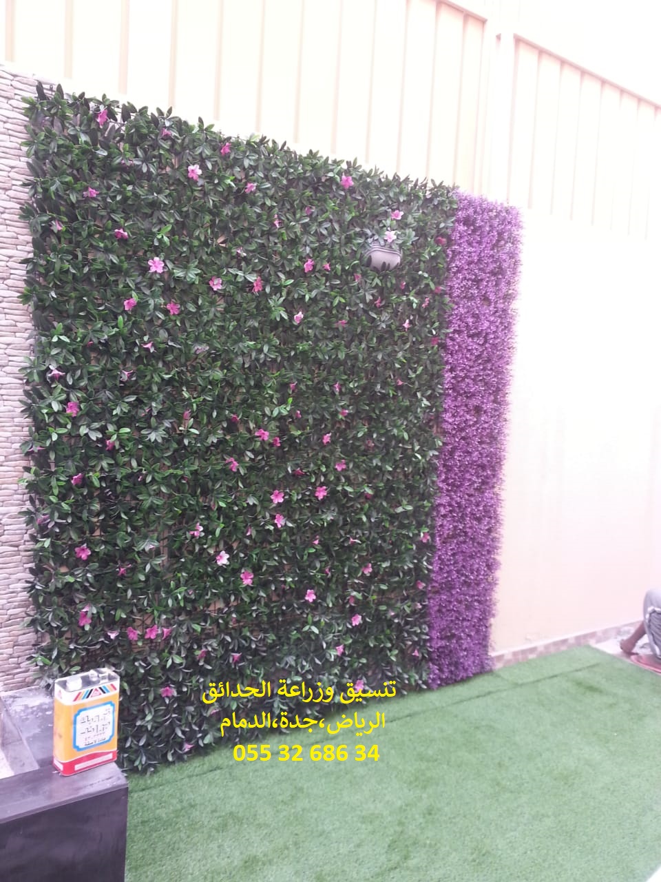 تنسيق حدائق عشب صناعي عشب جداري 0553268634