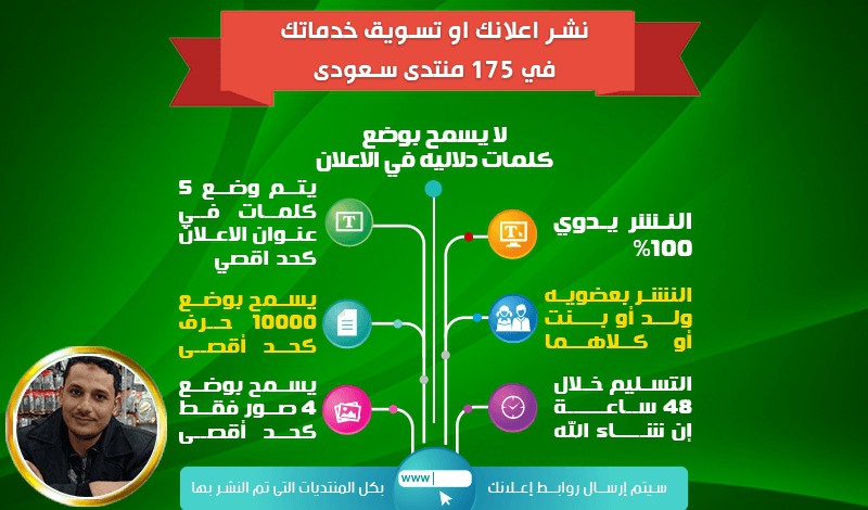  نشر اعلانك في 175 منتدى سعودى 