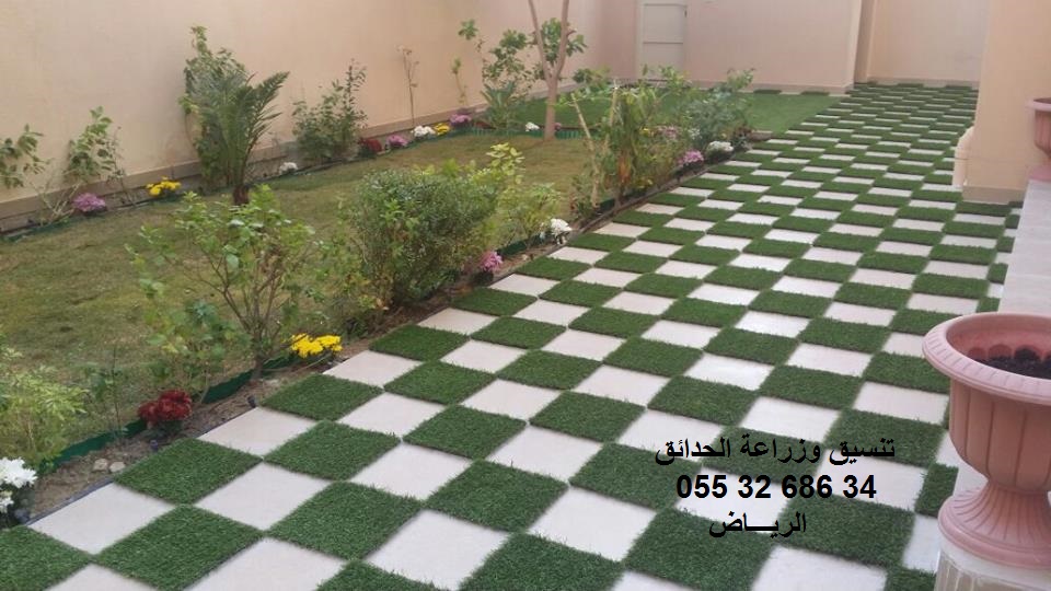 تنسيق حدائق عشب صناعي عشب جداري 0553268634