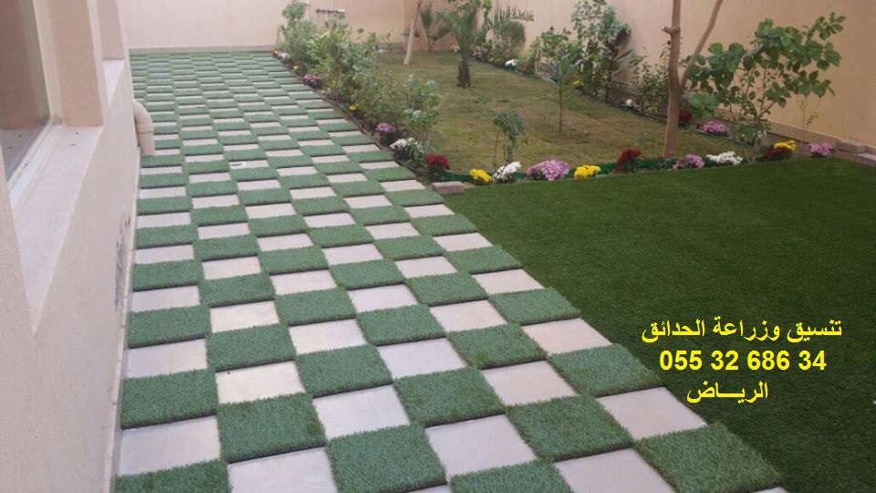 تنسيق حدائق عشب صناعي عشب جداري 0553268634