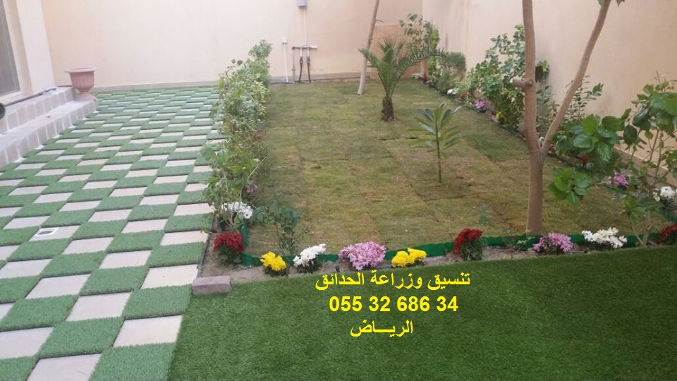 تنسيق حدائق عشب صناعي عشب جداري 0553268634