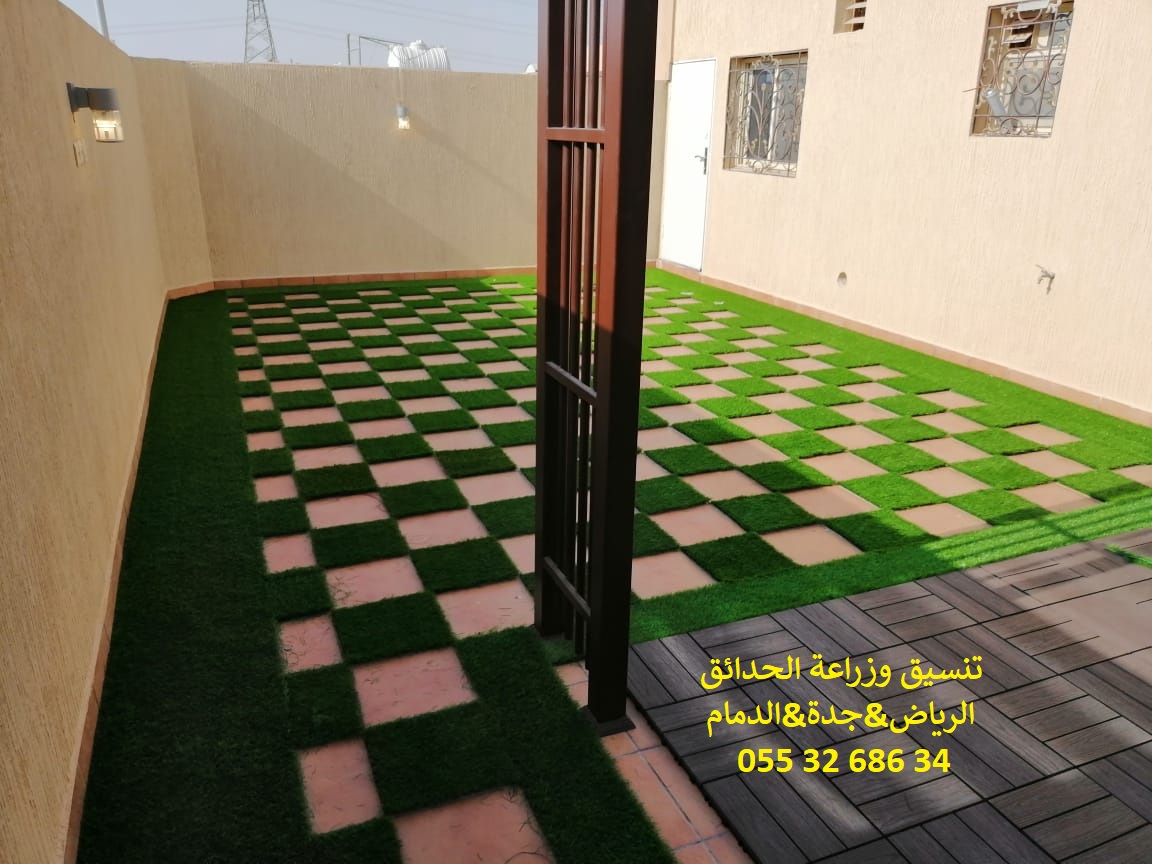 تنسيق حدائق عشب صناعي عشب جداري 0553268634