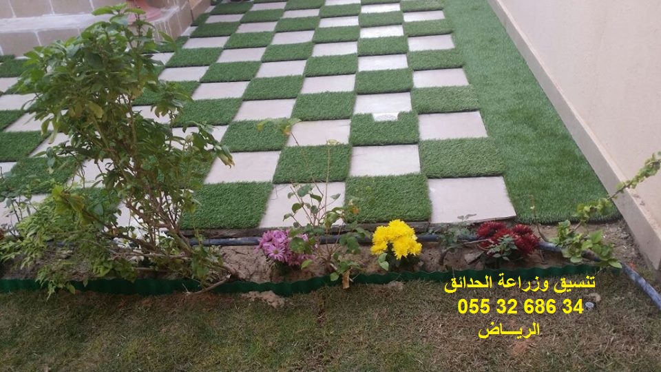 تنسيق حدائق عشب صناعي عشب جداري 0553268634