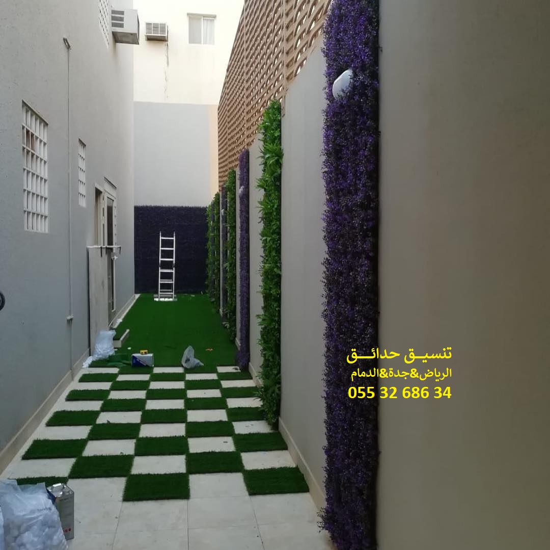 تنسيق حدائق عشب صناعي عشب جداري 0553268634