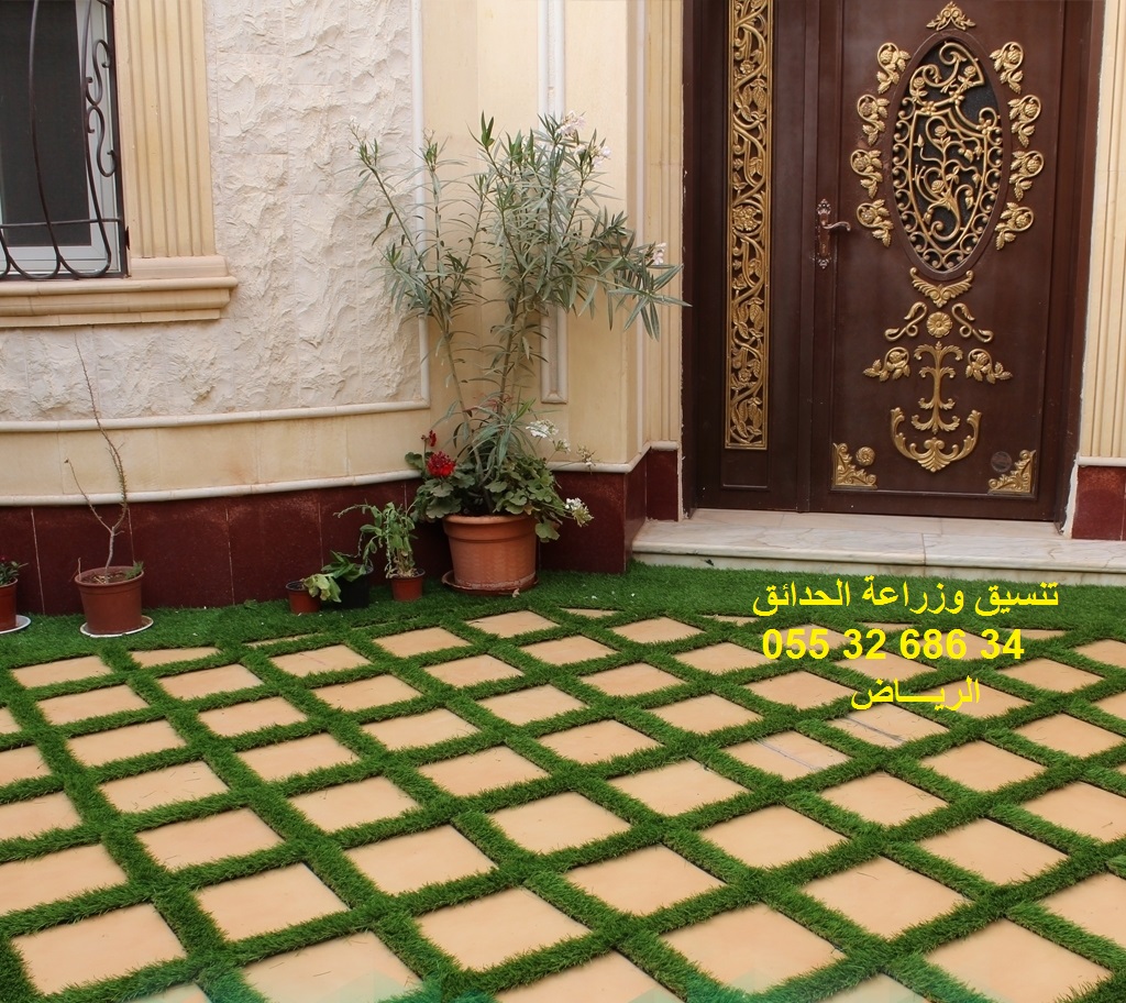 تنسيق حدائق عشب صناعي عشب جداري 0553268634