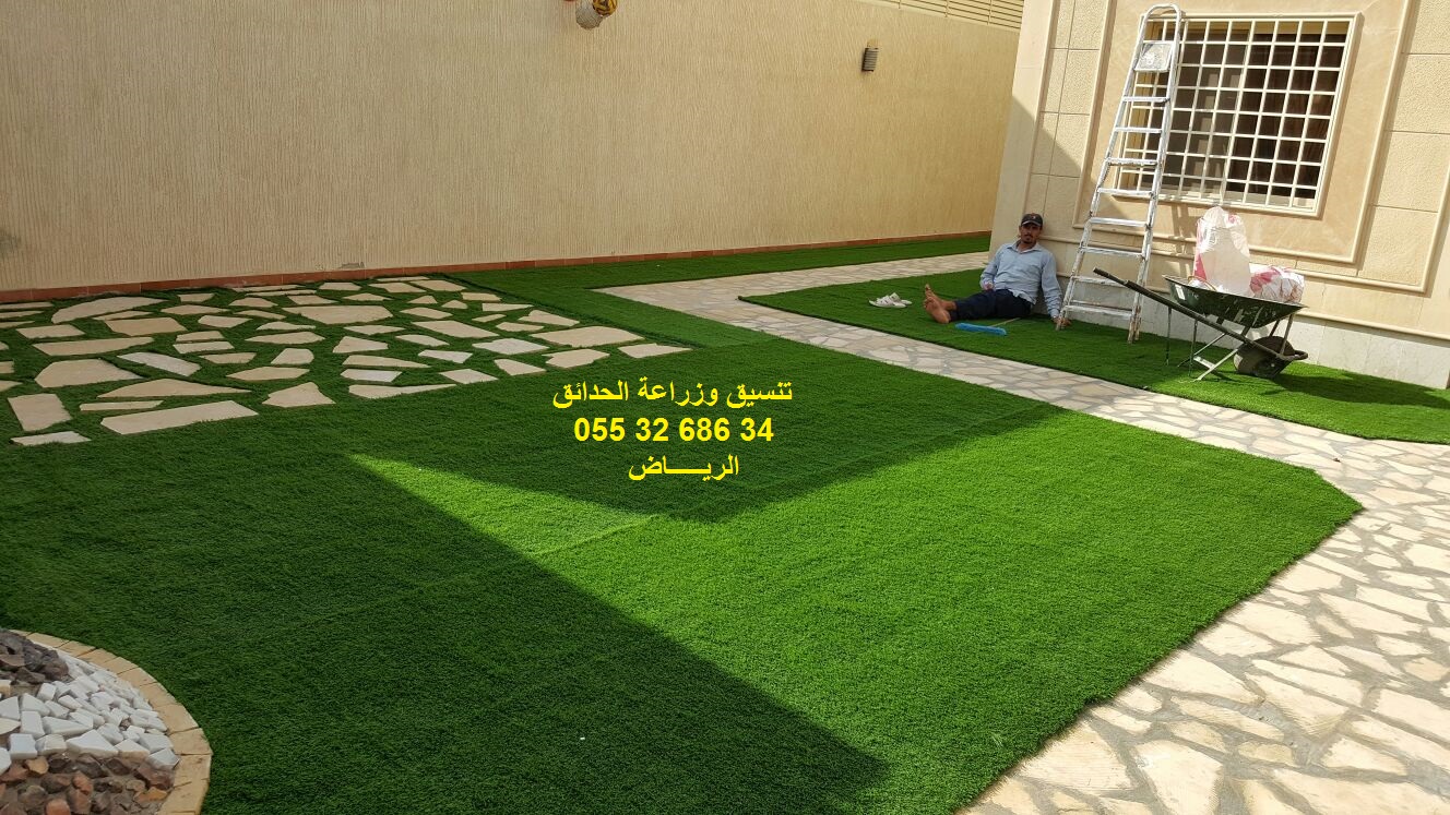 تنسيق حدائق عشب صناعي عشب جداري 0553268634