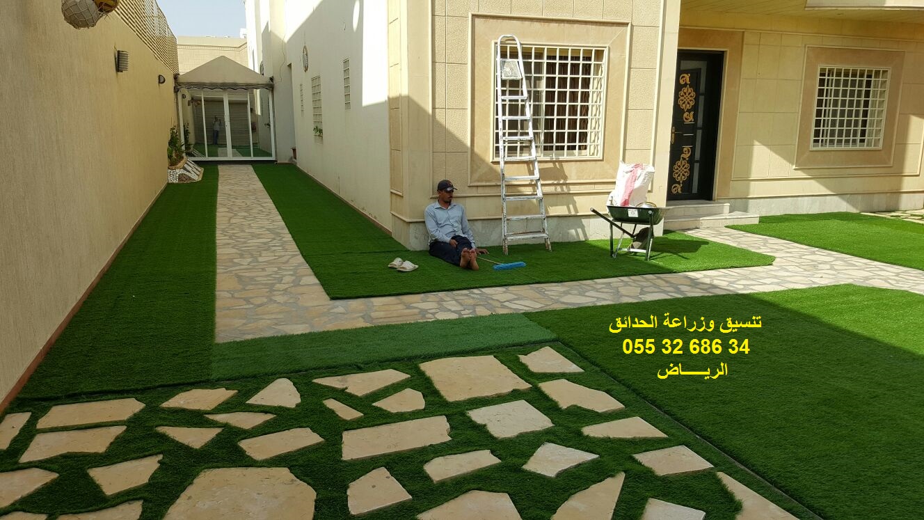 تنسيق حدائق عشب صناعي عشب جداري 0553268634