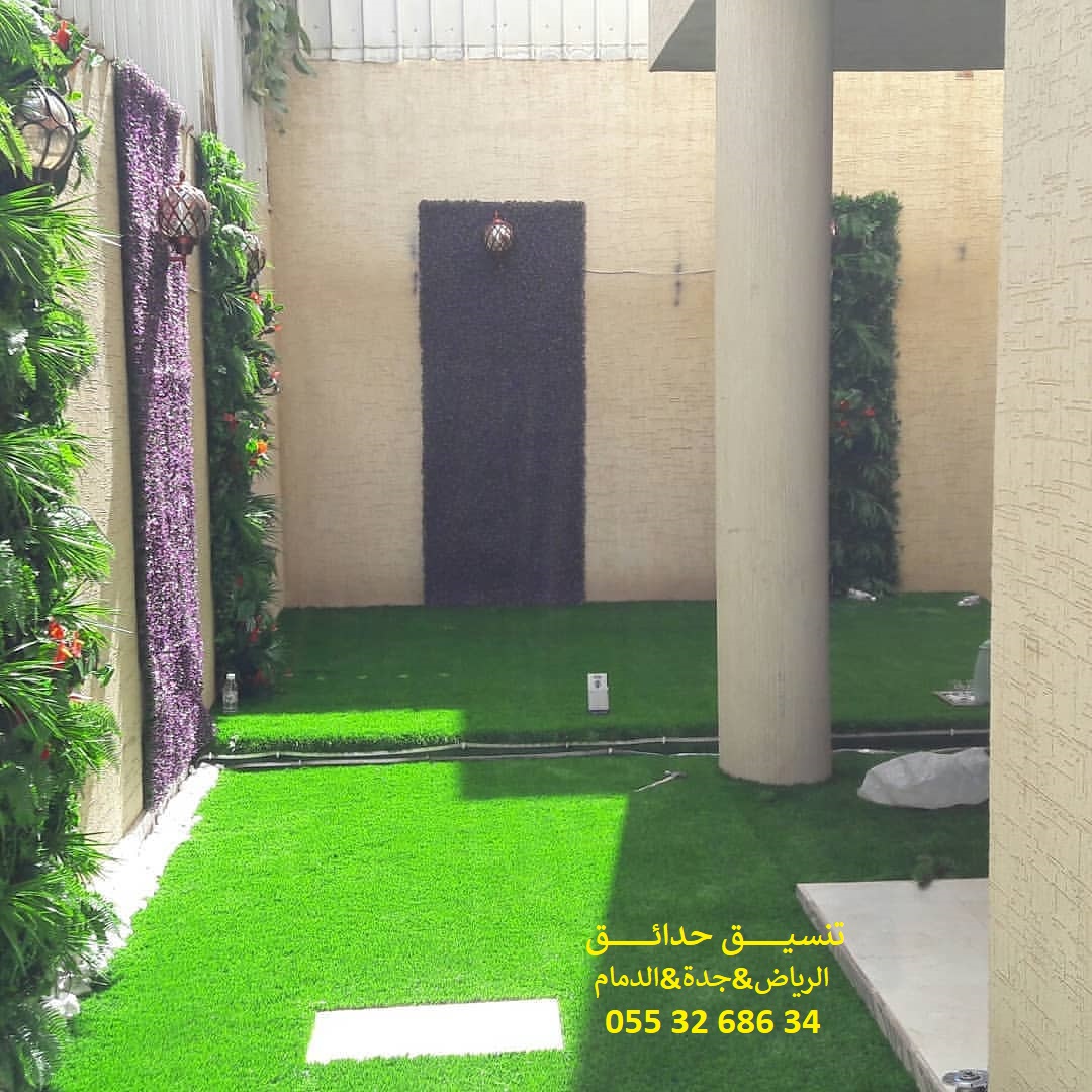 تنسيق حدائق عشب صناعي عشب جداري 0553268634