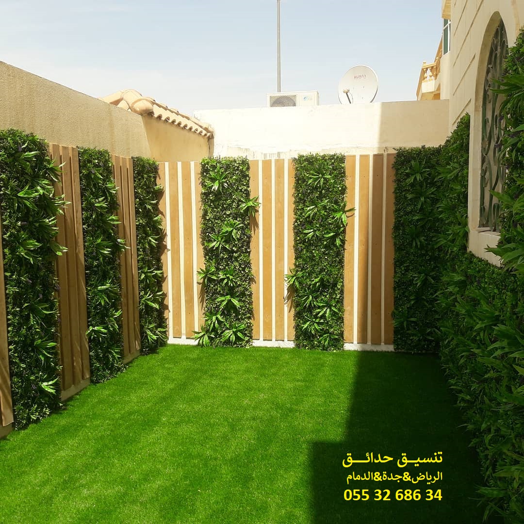 تنسيق حدائق عشب صناعي عشب جداري 0553268634