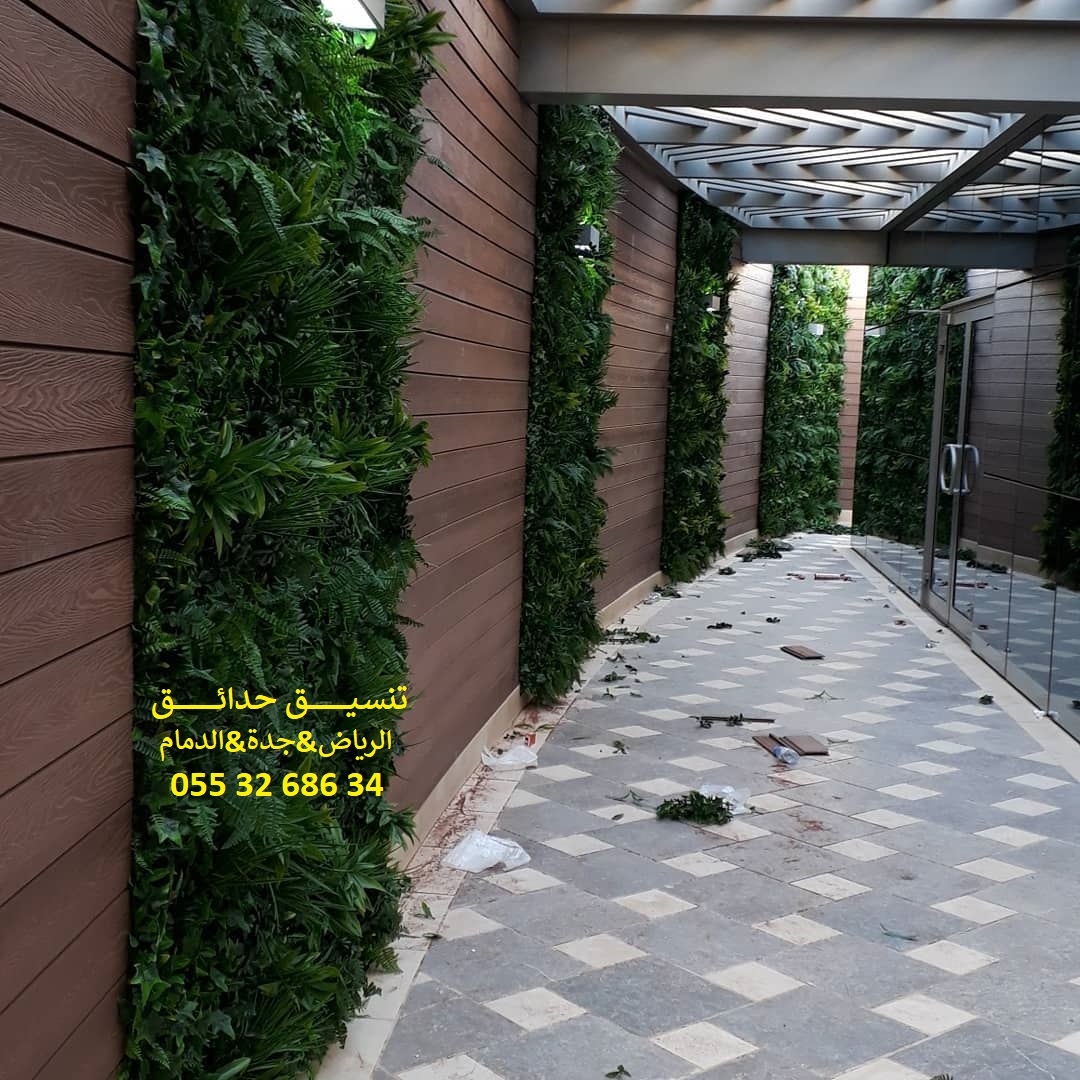 تنسيق حدائق عشب صناعي عشب جداري 0553268634
