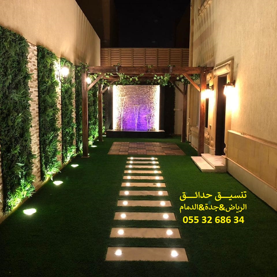 تنسيق حدائق عشب صناعي عشب جداري 0553268634