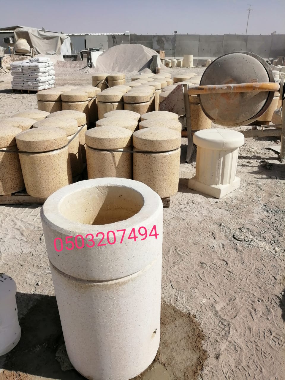 تصنيع منتجات الحدائق الخرسانية في الرياض 0503207494 حواجز