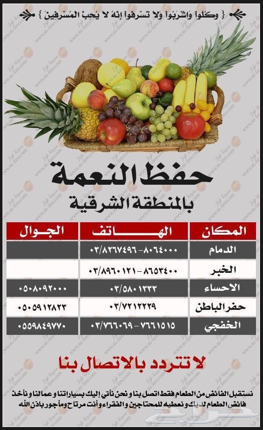 للفائدة أرقام حفظ النعمة في مناطق المملكة