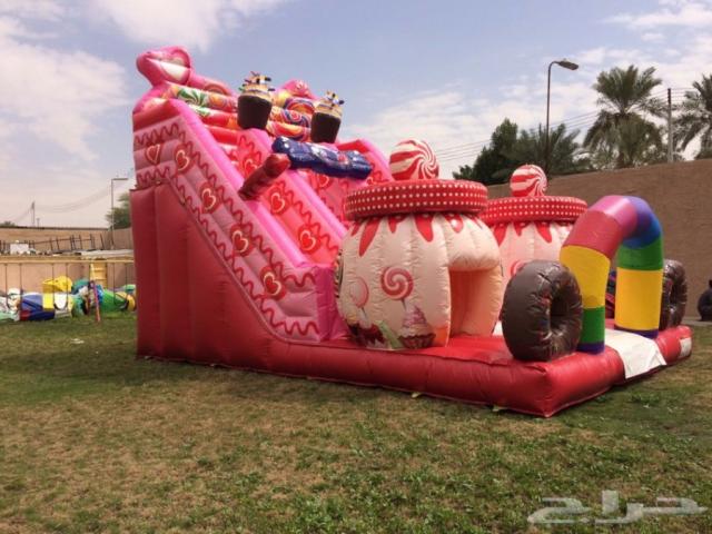 ملاعب صابونيه زحاليق مائيه نطيطات للايجار