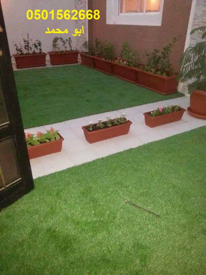 تنسيق الحدائق زرع النخيل ثيل صناعى طبيعى ورود شبكات ري تزيين ا