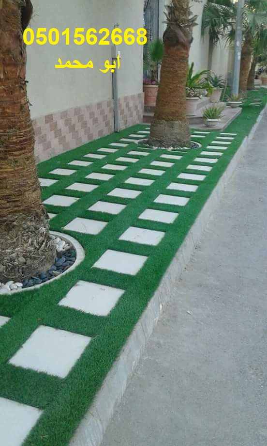 تنسيق الحدائق زرع النخيل ثيل صناعى طبيعى ورود شبكات ري تزيين ا