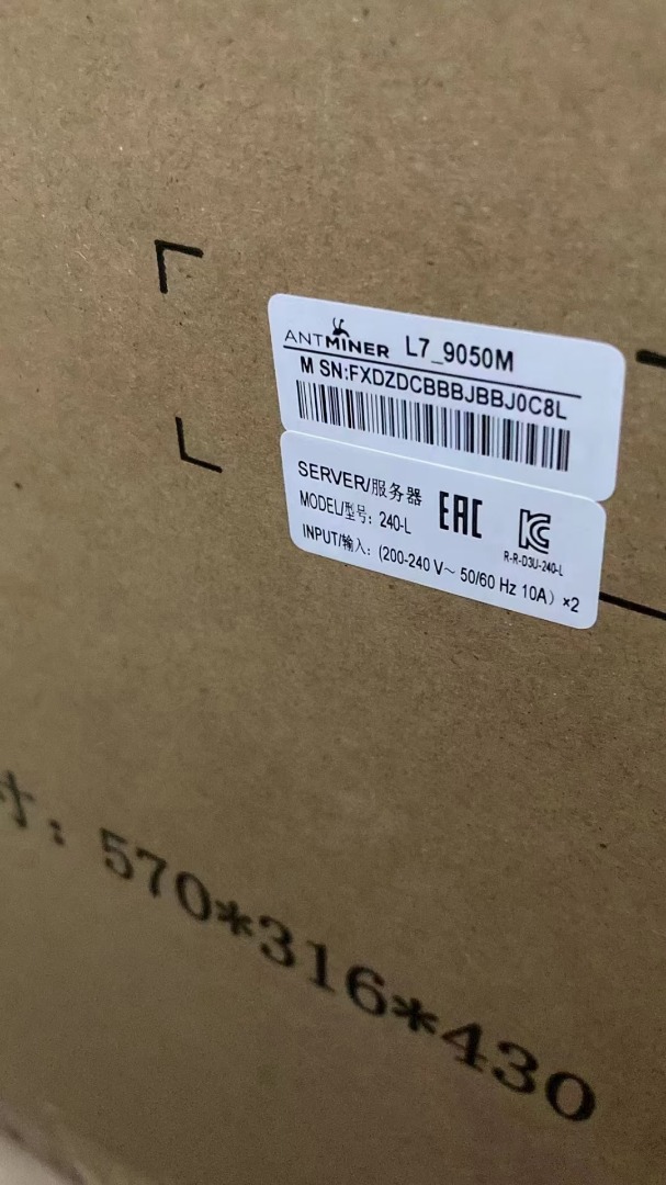Bitmain Antminer L7 8550/8800/9050/9300/9500M Litecoin Dogecoi